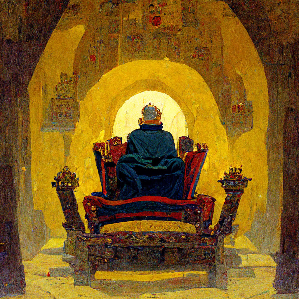 Emperor on his throne