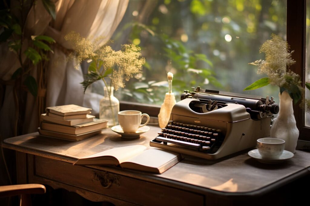 Vintage Typewriter on Desk